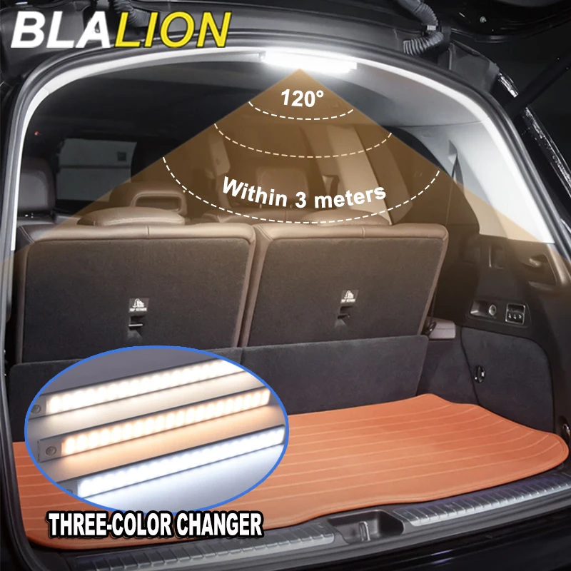 BLALION LED Car Sensor Light 10/20/30CM Automatic Induction Light USB Rechargeable Smart Lights Magnetic Maual/Sensing Mode Lamp