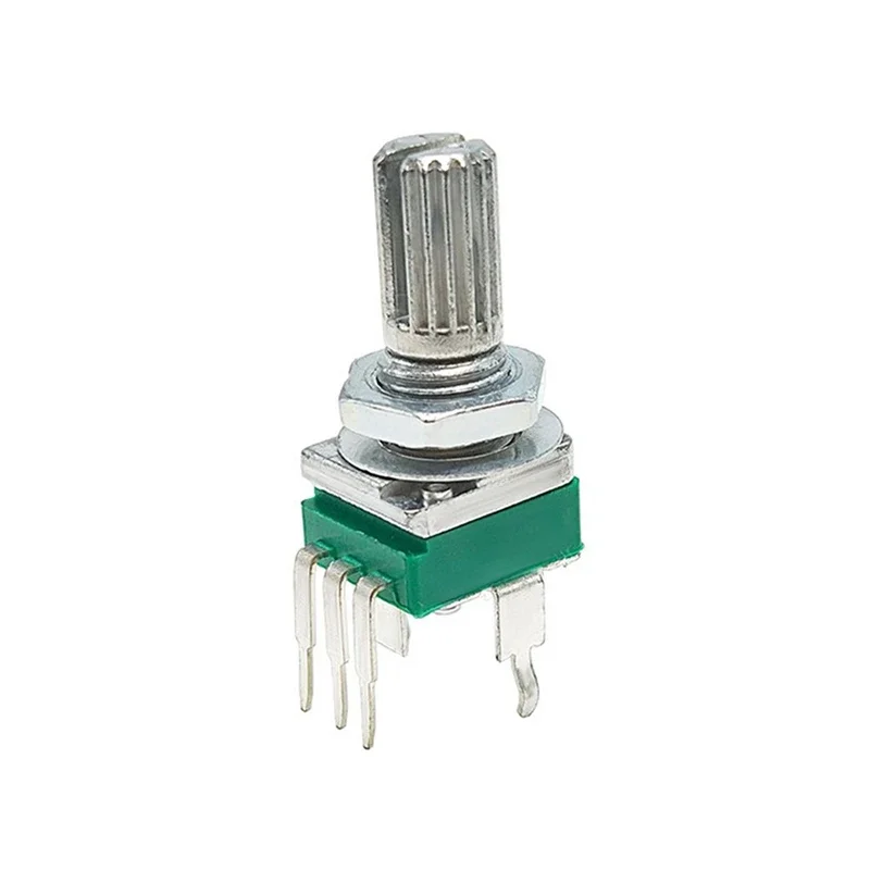 10PCS RK097 Potentiometer Vertical B2K 5K 10K 20K 50K 100K 500K 1M Ohm 15mm Shaft Gearless 3Pin Audio Volume Control PCB Mount