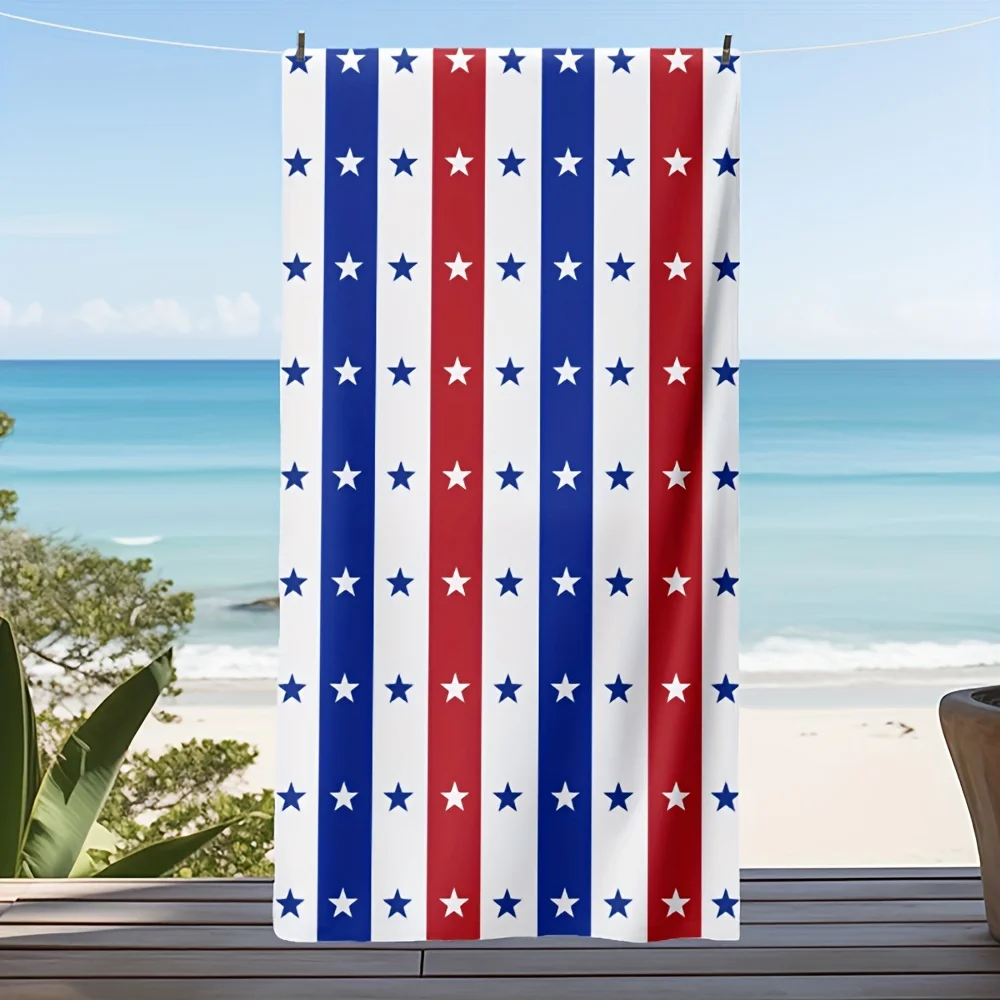 American Flag Microfiber Bath Towel - Quick Dry, Sand-Free, Lightweight Pool Beach Towel for Men, Women, Teens Perfect Gift