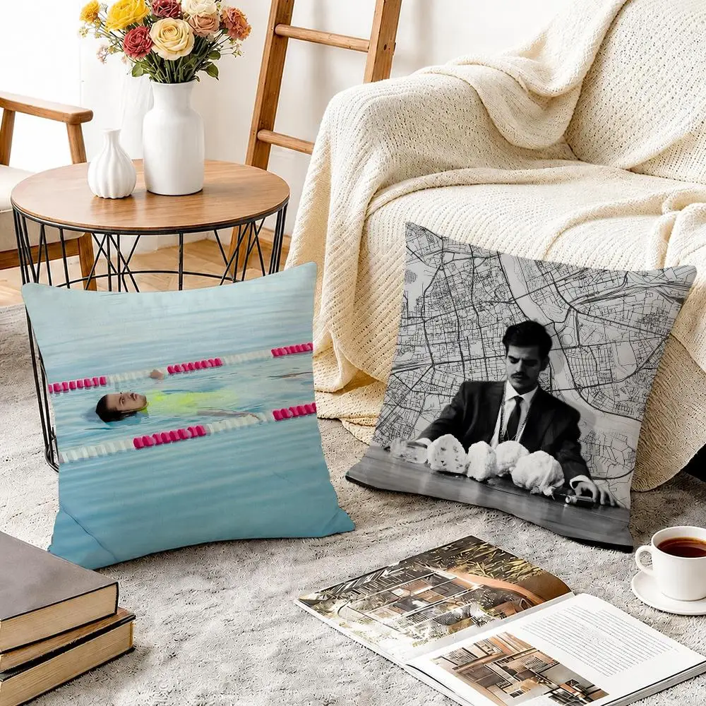 Singer Rapper T-Taco Hemingway Cushion Cover Soft Short Plush Throw Pillow Cover Cushion Case for Sofa Bedroom Home Decor Gift