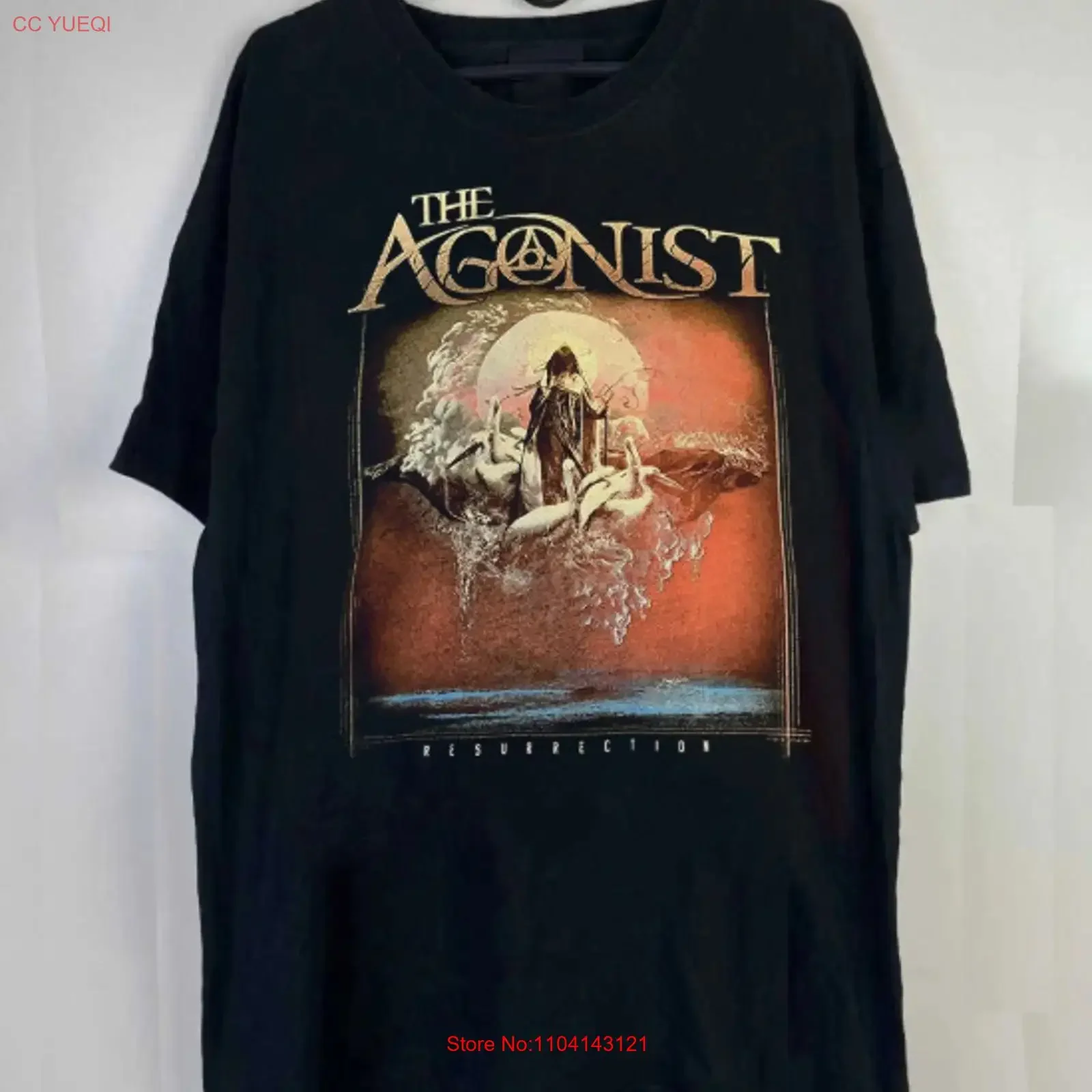 Camiseta The Agonist Resurrection Song, Todas las Tallas, Estilo Vintage, Lavada, Casual, Transpirable, Versátil, Suave, Ligeramente Elástica, Unisex
