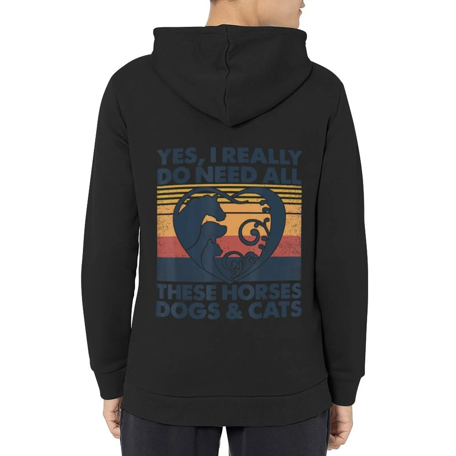 

Yes I Really Do Need All These Horses Dogs And Cats Vintage Hoodie autumn anime clothing men's hoodies