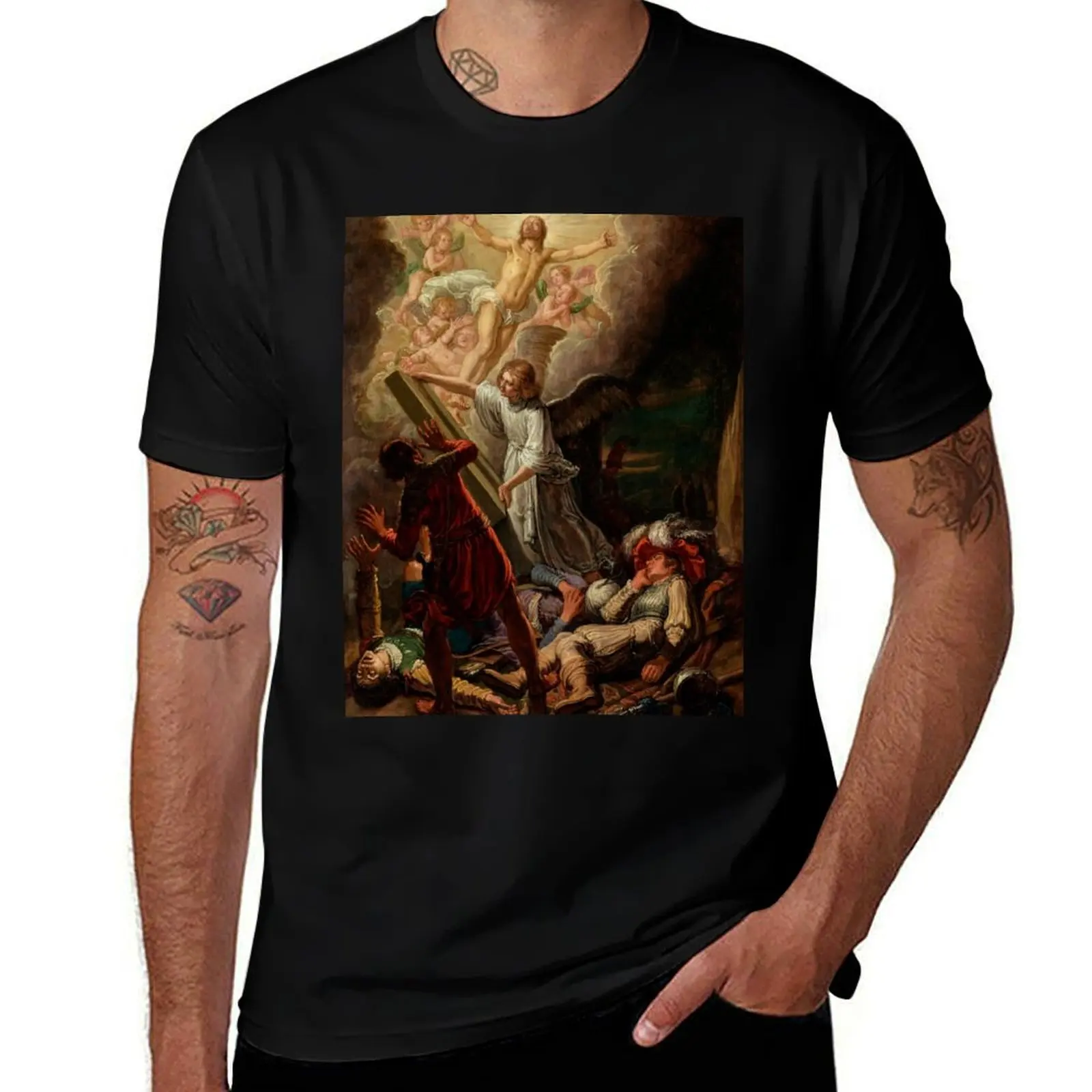 The Resurrection | Pieter Lastman | 1612 Renaissance Gospel Biblical Art T-Shirt Soft Durable Cotton T-Shirt
