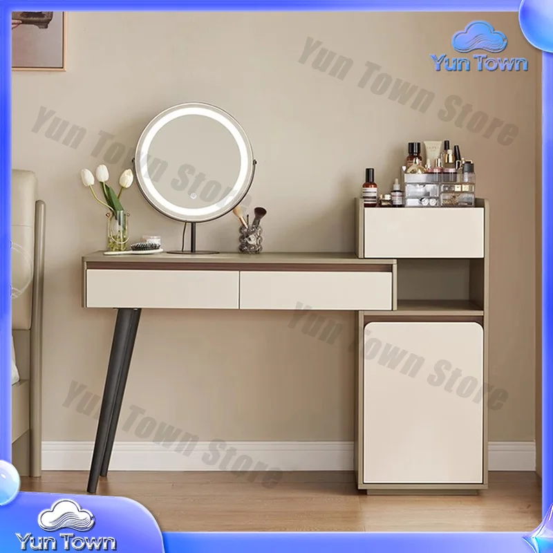 Women Modern Dressing Table Desk Makeup Bedroom Chair Vanity Table Luxury Cabinet Console Mesa De Maquillaje Trendy Furniture