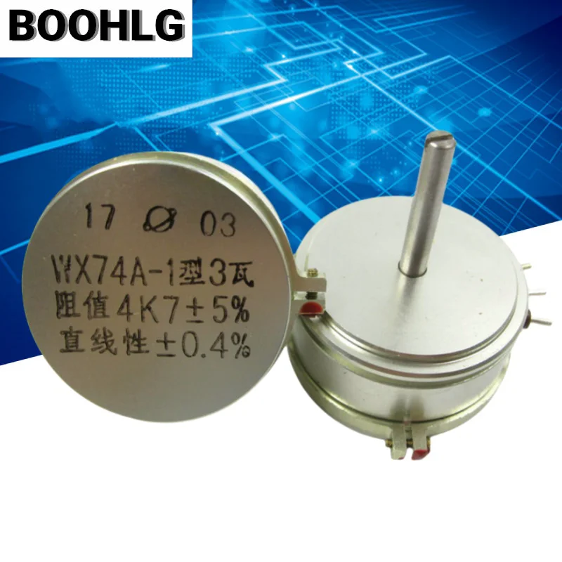 1PCS WX74A-1 type 3W 1K 2K2 4K7 5K 10K 22K single coil wire wound potentiometer