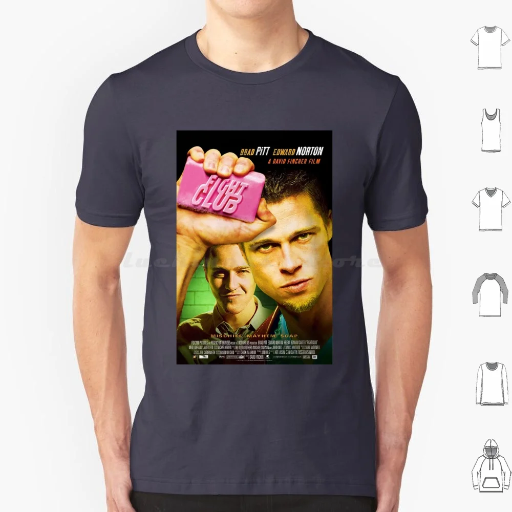 

Футболка Fight Club высокого качества большого размера из 100% хлопка Fight Club Fight Club Movie Brad Pitt Tyler Durden Edward Norton Film