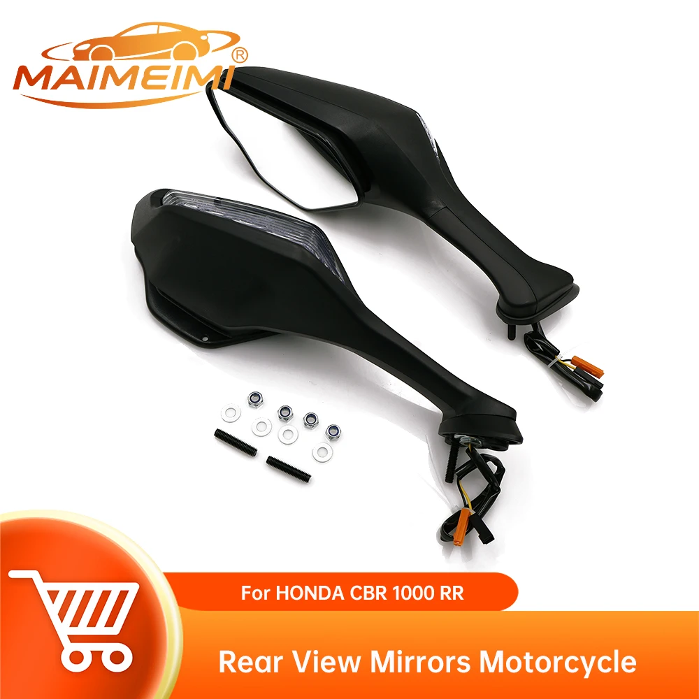 Black Rear View Mirrors Motorcycle For HONDA CBR 1000 RR CBR1000RR 2017 -2024 MOTO Accessories