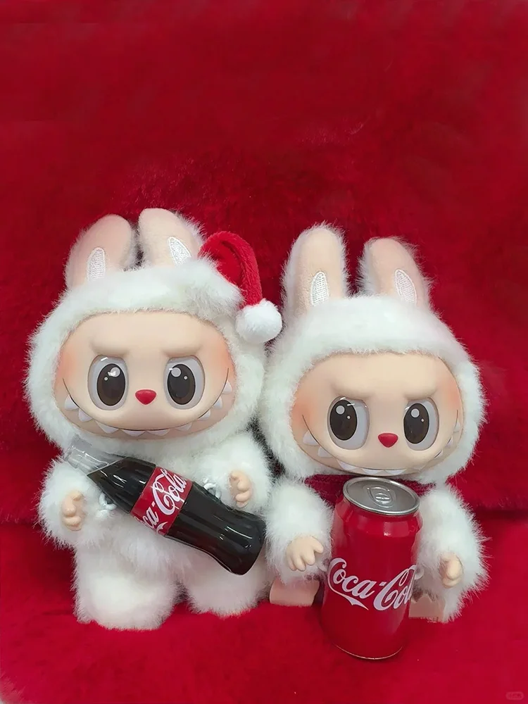 New Genuine The Monsters Coca Cola Series Vinyl Face Doll Labubu Action Figure Keychain Pendant Table Decoration Christmas Gift