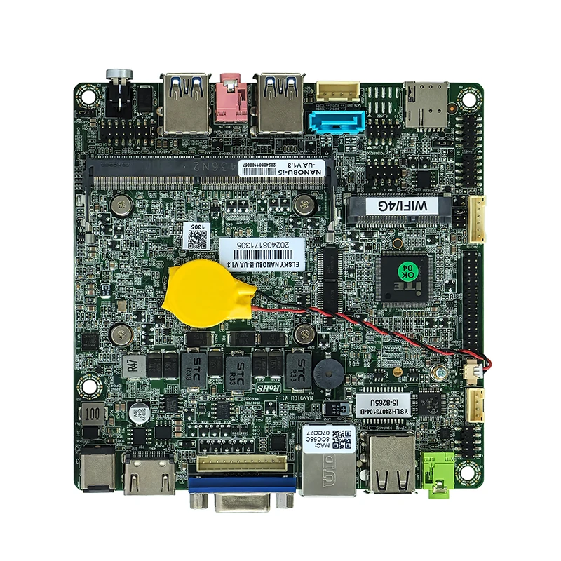 ELSKY Whiskey Lake  I5 8265U NANO Motherboard 120mm*120mm 4K HDMI 1980*1080 VGA Compact Mainboard M.2 PCIE 3.0