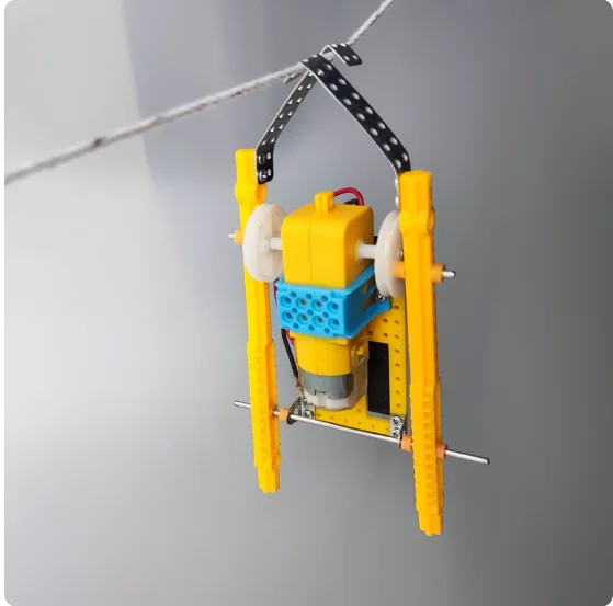 روبوت تسلق الحبل ذاتي الصنع للتجارب العلمية، DIY المصنوع يدويًا، تجميع الأطفال، ألعاب التسلق، تكنولوجيا الطلاب