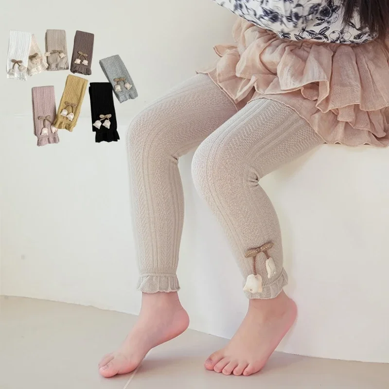 Spring Autumn Baby Pants Newborn Girls Leggings Tulip Flowers Princess Pants Kids Children School Uniform Leggings Tights