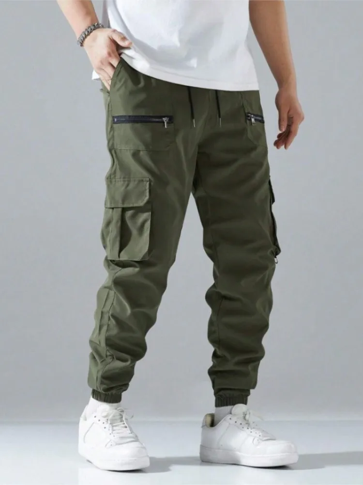 Men's Cargo Pants, Thin Trousers, Comfortable and Breathable, Outdoor Casual, Wearable, Running, Cycling, Multi-pocket pants y2k