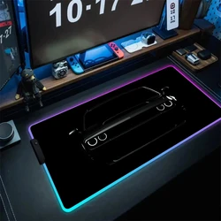 Car Super Cool RGB Mousepad Computer Table Mat Gaming Mouse Pad Gamer Accessories LED Backlit Keyboard Cabinet Mousepad Deskmat