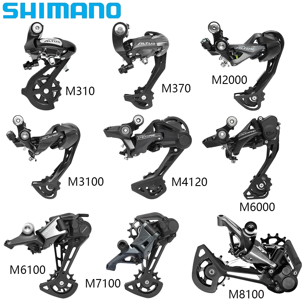 SHIMANO 7/8/9/10/11/12 Speed M310 M370 M2000 M3100 M4120 M6000 M6100 M7100 M8100 Rear Derailleur For MTB Bike Original Parts