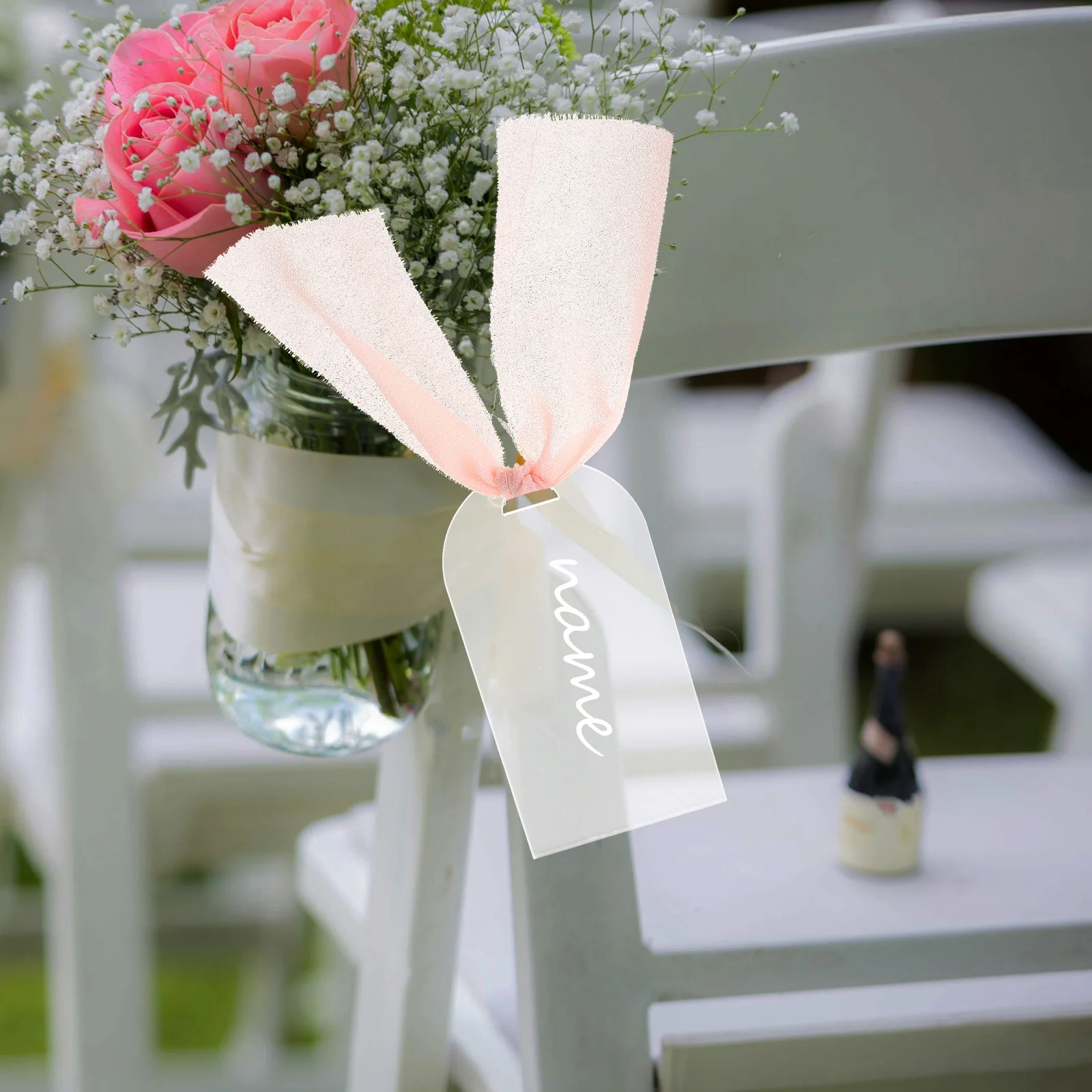 

10 Pcs Wedding Seating Tags Colored Number Hanging Signs Reserved for Chair Reusable Bride