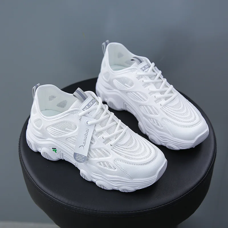 Caterpillar Dad's Shoes 2023 Summer New Korean Fashion Breathable Mesh Student Sports Women's Shoe