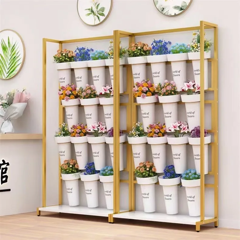 Flower Bucket Racks, Storage and Display Shelves, Simple and Modern, Entrepreneurial Ironwork, Multi-layered Steps