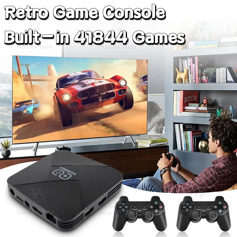 4K Video Game Console 41844 Games 40  Emulator High Performance Emuelec Retro Game Machine High Quality HD Android Smart TV Box