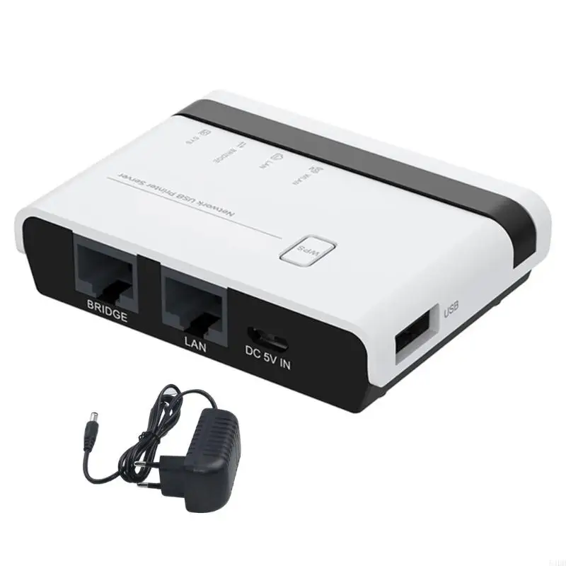 54DD USB2.0 Print Server USB2.0 Drucker Server mit 10/100 Mbit/s LAN/Bridge