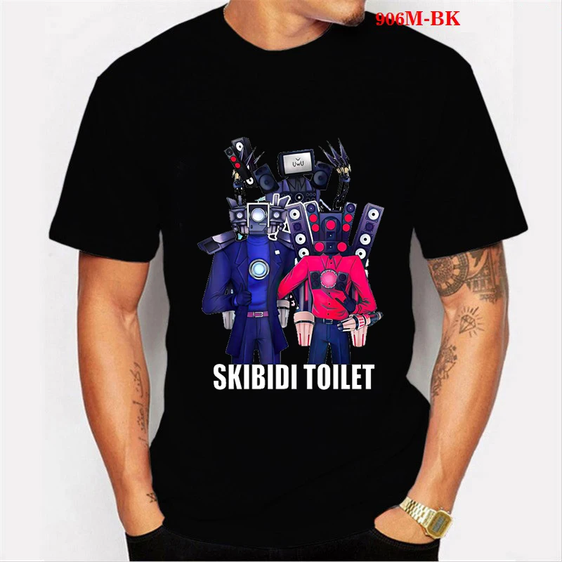 Skibidi Toilet Et Cameraman T Shirt Hot Game Titans TV Man Print T-shirt Men's Clothing Teenager Tops Summer Short Sleeve Tshirt