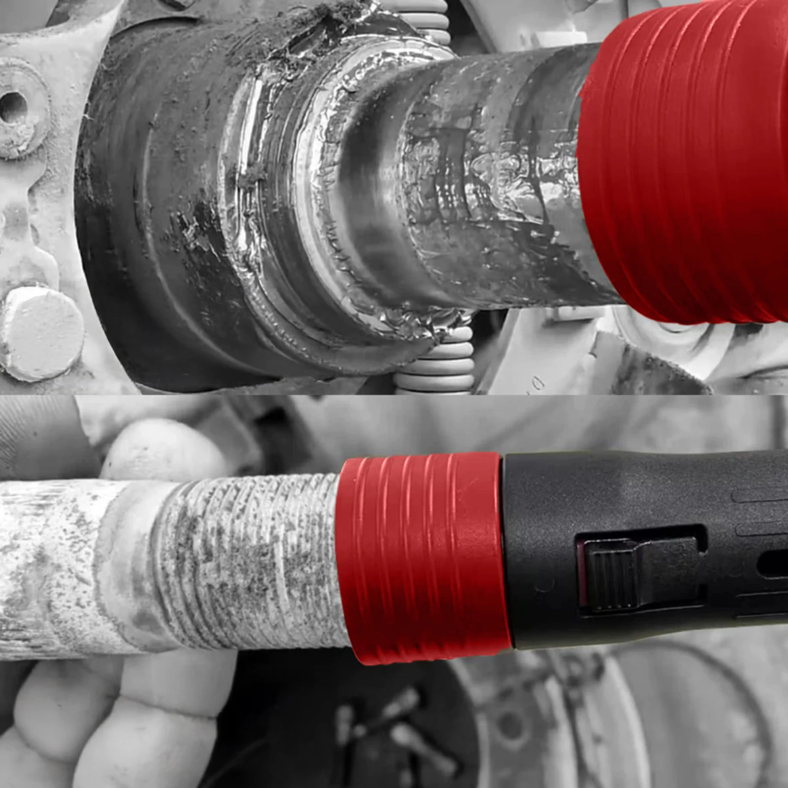 أداة تنظيف مسمار عجلة السيارات، عملية سريعة وفعالة، رأس فرشاة إزالة الصدأ مناسبة لحماية السيارة #2