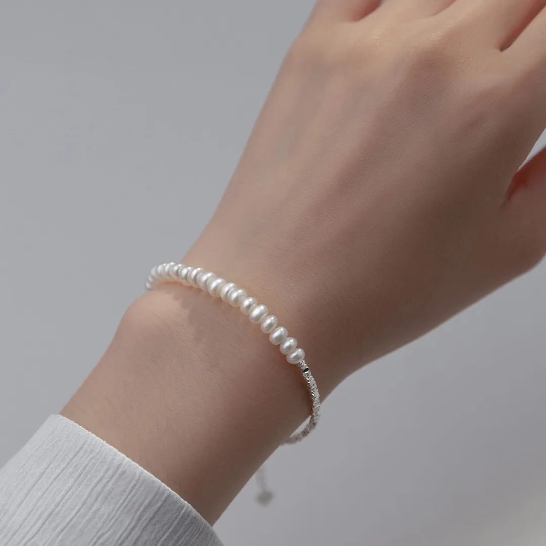 

PANJBJ 925 Sterling Silver Pearl Bead Zircon Love Heart Bracelet For Women Bowknot Stars Snake Bone Chain Jewelry Gift Dropship