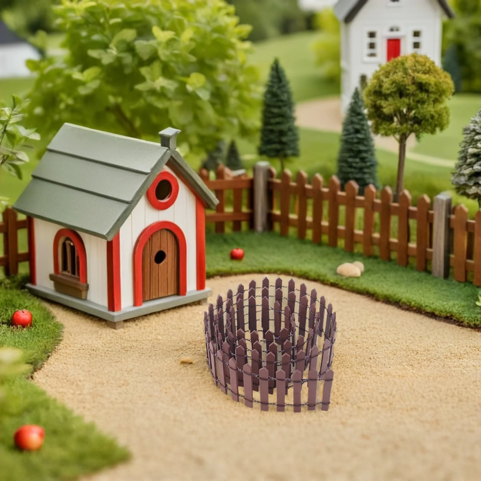 

3Pcs Mini Garden Fence Durable and Fade Resistant for Plant Pot Bonsai and Miniature Dollhouse Decor Garden Fence