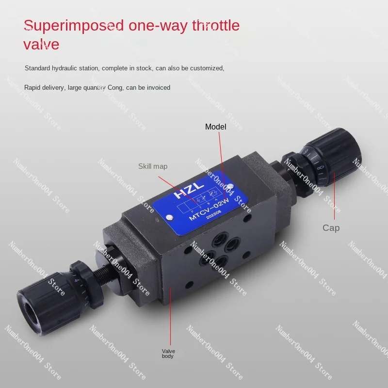 Stacked One-Way Restrictive Valve Mtcv-02A Hydraulic Valve MTCV-03B Two-Way Large Traffic MTCV-03W Two-Way