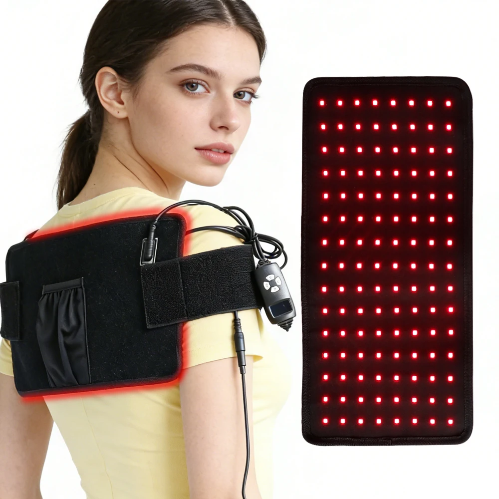 120 LEDs Phototherapy Red Light 850nm 660nm Waist Massage Belt Hot Compress Relaxation Back Pain Relief Body Shaping Weight Loss view 3