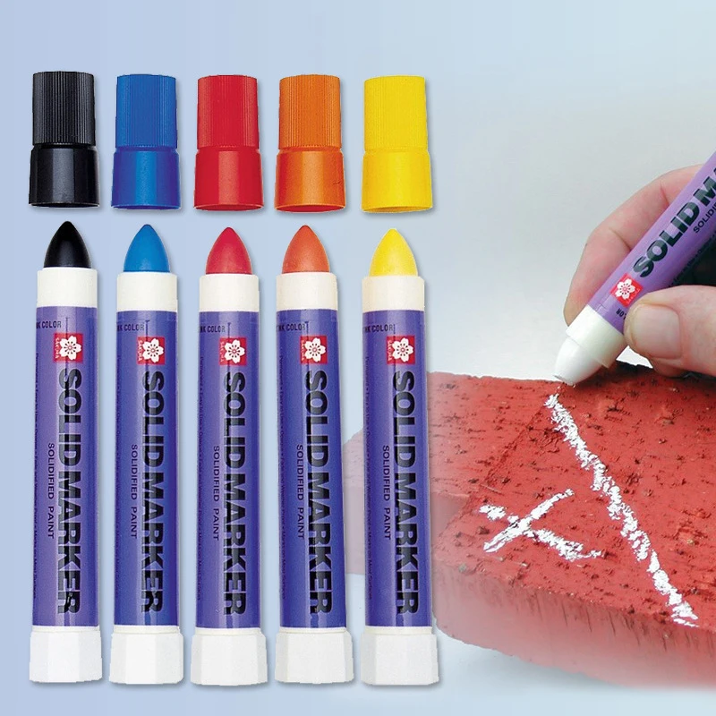 1Pcs Sakura Japan Solid Paint Pen, Waterproof and High Temp XSC Industrial Tire Marker, Permanent Office Equipment