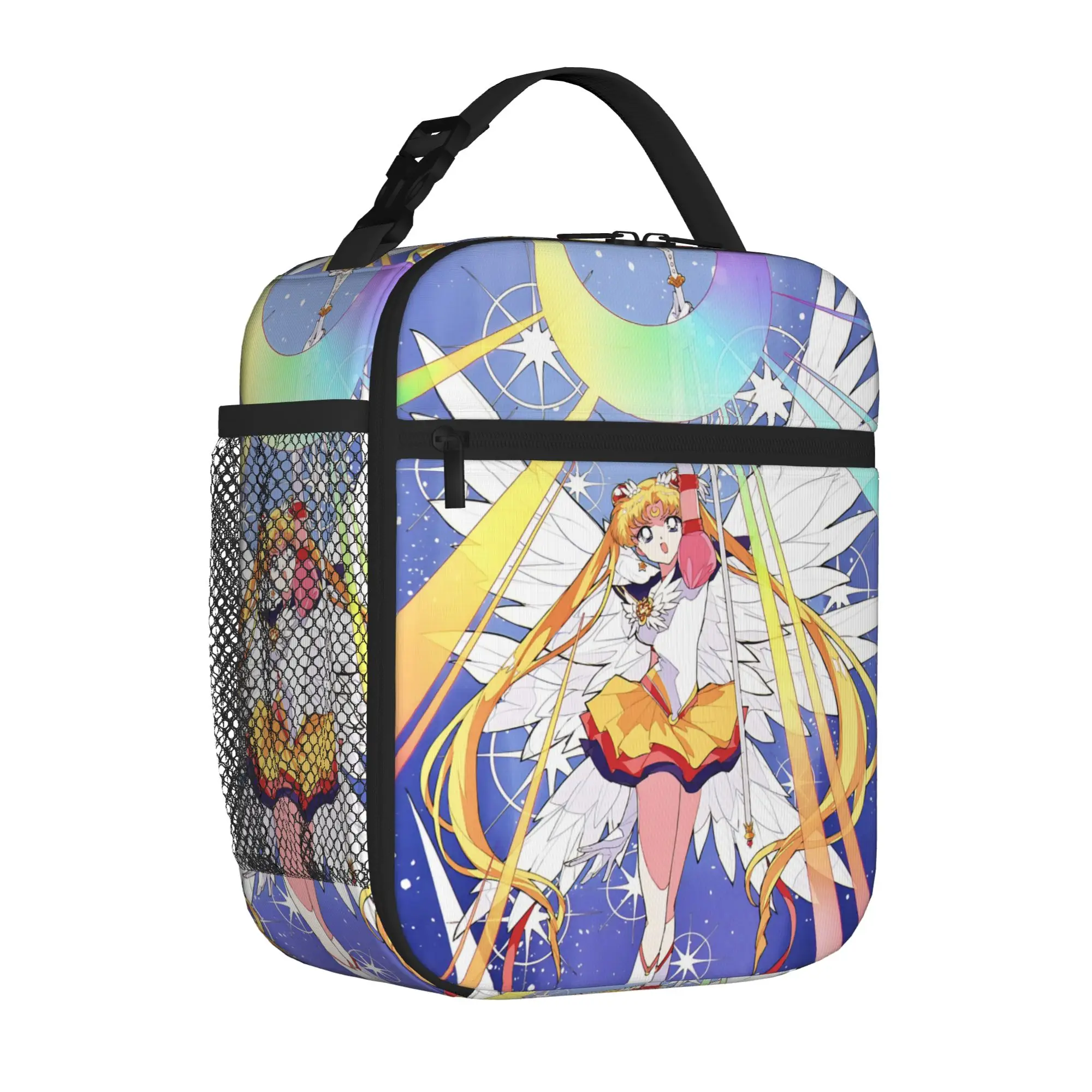 1 Piece Zipper Closure MoonStick Storage Bag Pocket Pretty Guardian Sailor Moon  School Lunch Food Box Reusable