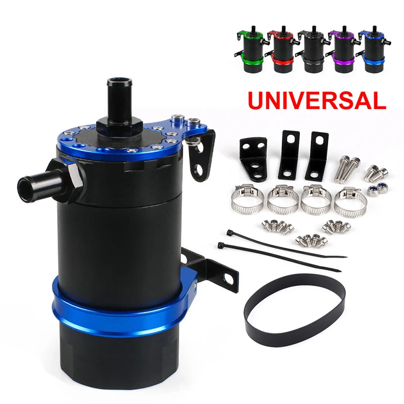 

Baffled Aluminum Oil Catch Can Resevoir Tank Kit Oil Tank Car Accessories