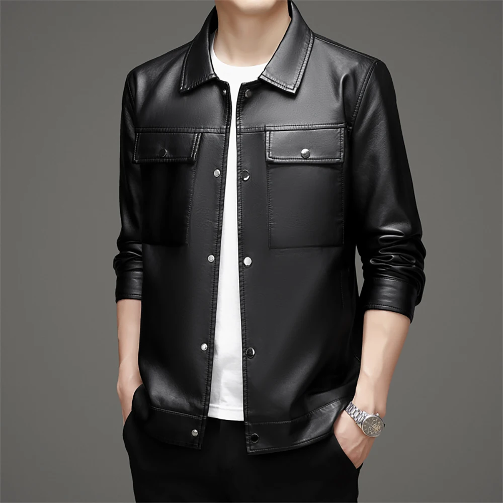 

Winter Ready Faux Leather Jackets for Young Men - Fashionable Motorcycle Gear for Cars and Adventures, Stylish and Functional!