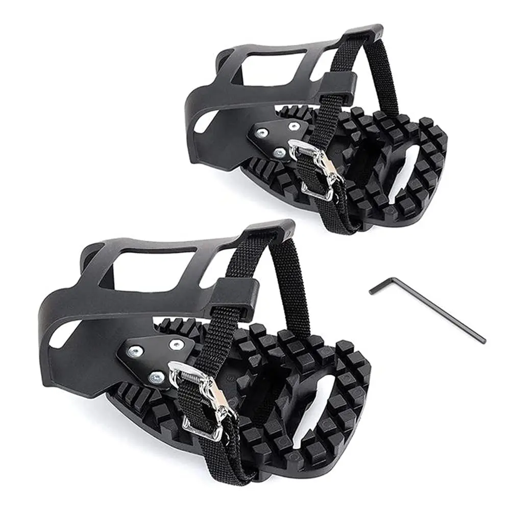 Toe Cages for Peloton Bicycle, for Peloton Bicycle + Pedal Toe Clips Cage Indoor Cycling Home Trainer Adjustable Pedal