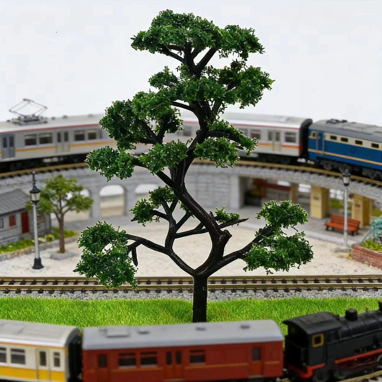 1 pcs/2 pcs building scene tree models, suitable for decorat