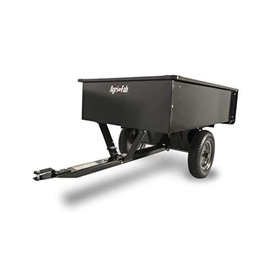 Steel Utility Lawn and Garden Dump Cart for Riding Lawn Mowers, 750 lb Capacity with 12 Cu Ft Steel Bed and Pneumatic Tires