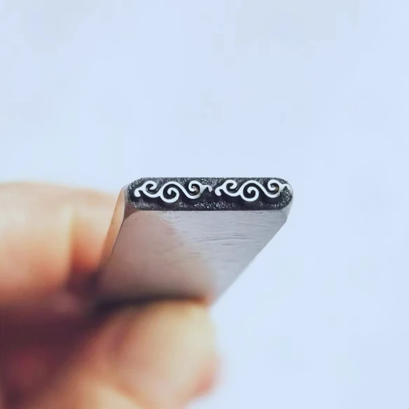 Professional Jewelry Letter Punch - Floral Border Metal Stamp for Custom Bracelet and Ring Marking Long Lace Pattern