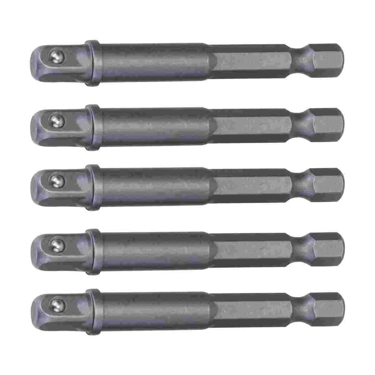 5 Pcs Sleeve Connecting Rod Socket Extension Bar Steel Ball Hex Handle Hexagonal