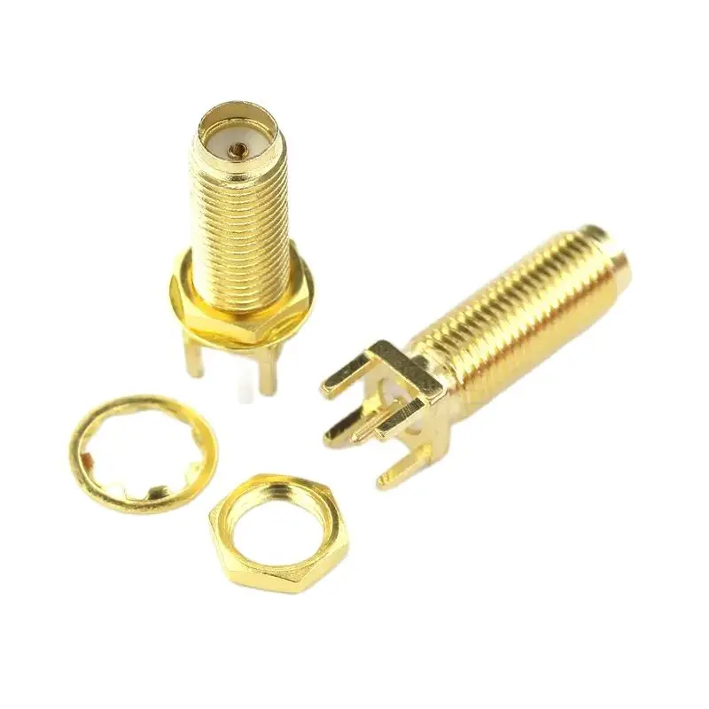 1PCS SMA-KE Connerctor SMA-KWE Adapter Straight /Bent Header Square/Skew Foot Base Outer screw Inner Pin/Hole Type