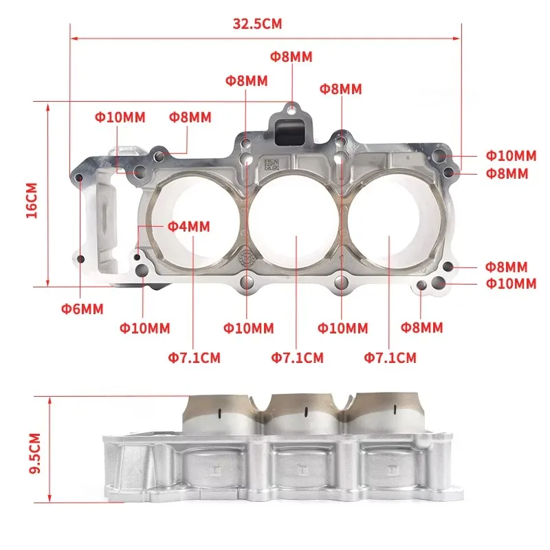 For  675NK Cylinder Block NK675 CF675 CF650-11 Motor Engine Cylinder Motorcycle Accessories Original Parts