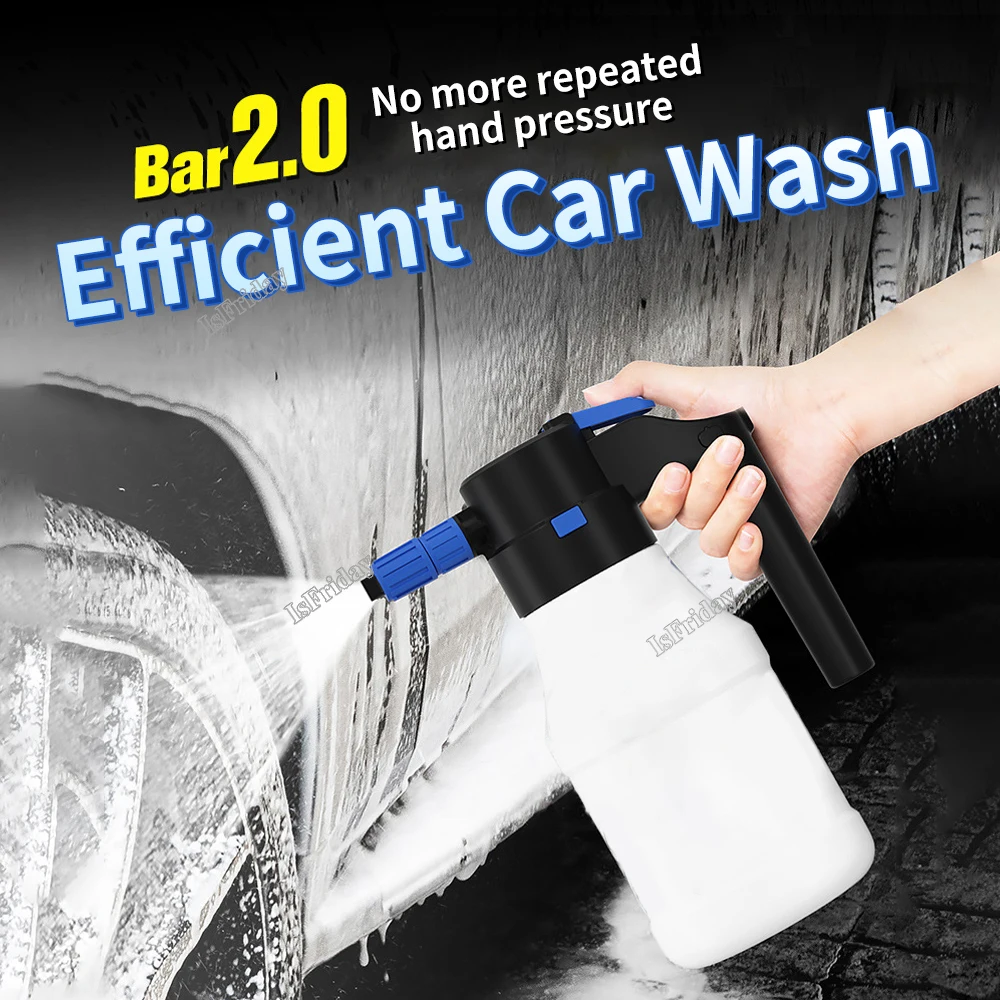 

1.5L Electric Foam Sprayer Car Wash Endurance 30min Foam Lance Watering Can Acid Alkali Corrosion Resistant Foam Cleaner