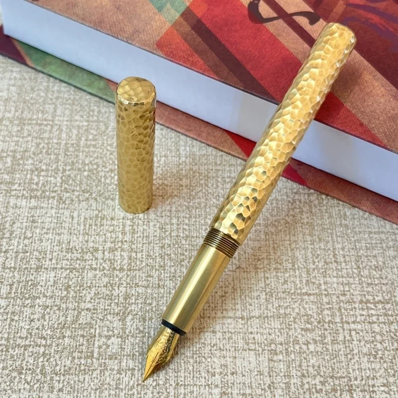 

2024 New BALAOYE Brass Fountain Pen Hand Handmade Schmidt EF/F 0.38 0.5MM Nib Writing Ink Pen Luxury Student School Supplies