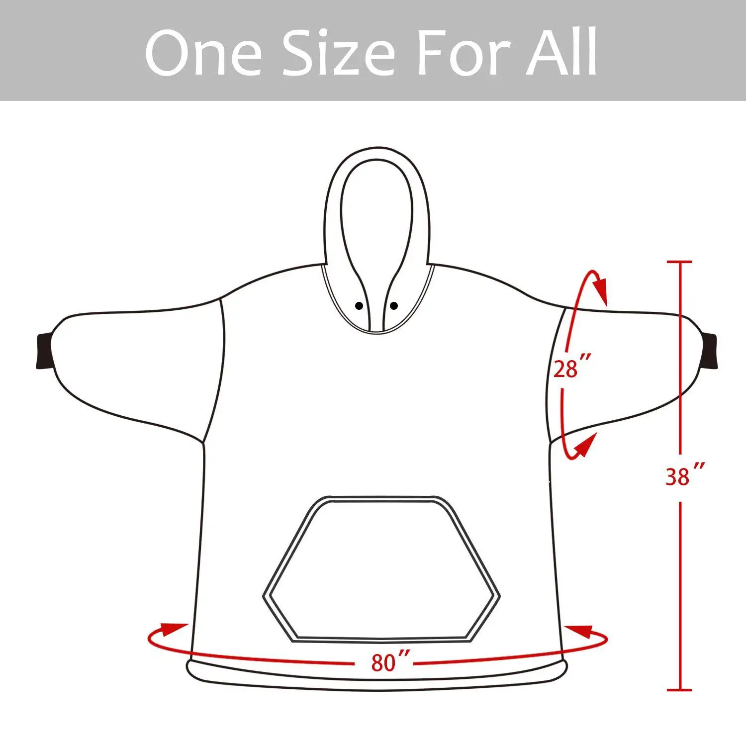 Hooded Blanket for Men Women,Sweatshirt with Sleeves,Wearable Pullover,TV Nap Blanket,TV Pocket,Gift Winter(Can Customized Image