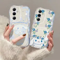 Sanrio Cinnamoroll 3D Wave Case For Samsung A73 A72 A71 A55 A54 A53 A35 A34 A33 A25 A24 A23 A15 A14 A13 A05 A04 A03 4G 5G Cover