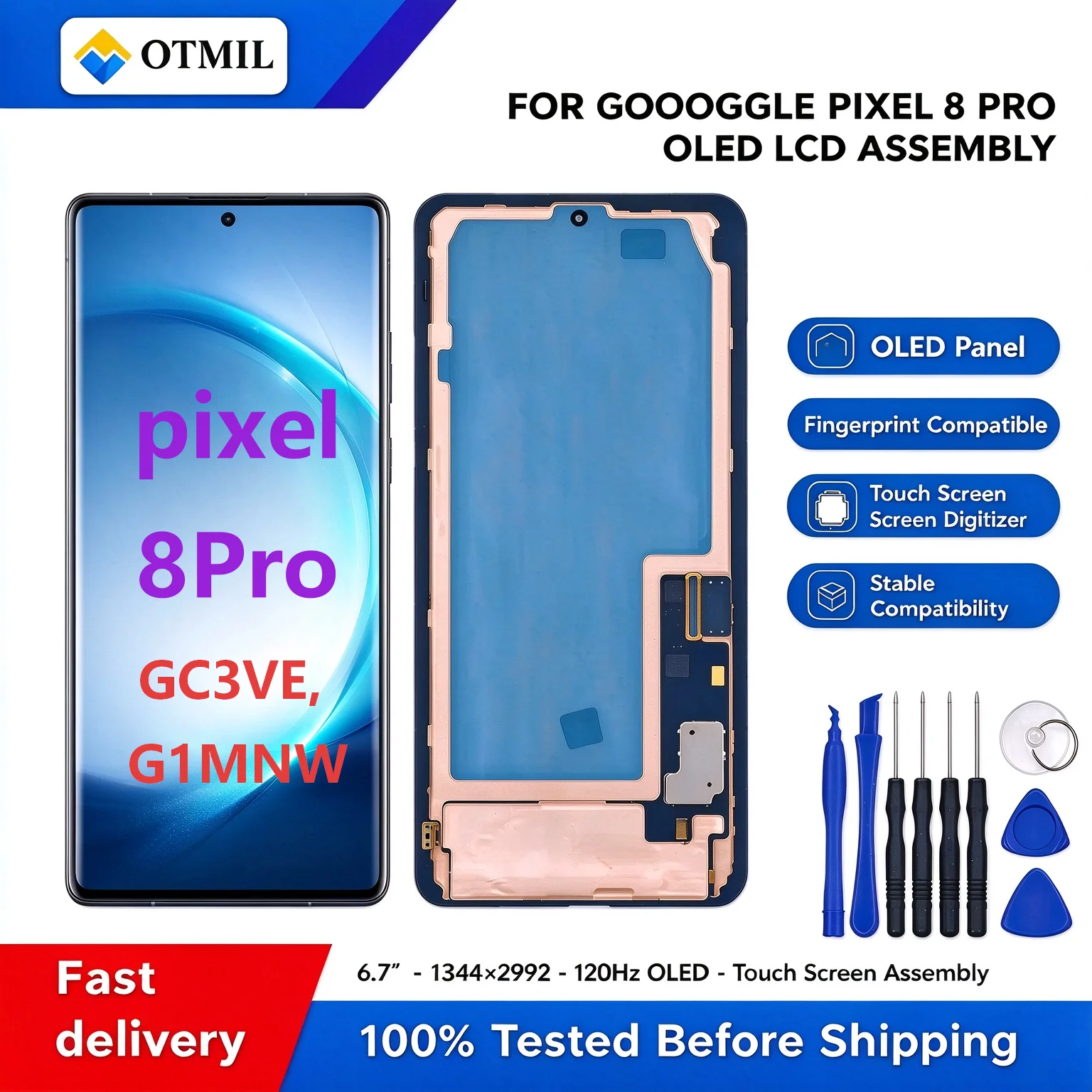 Ecran-oled-pour-google-pixel-8-pro-ensemble-d'ecran-de-remplacement-pour-pixel-8-pro-modele-gc3ve-g1mnw-ecran-lcd-ecran-tactile-numerique