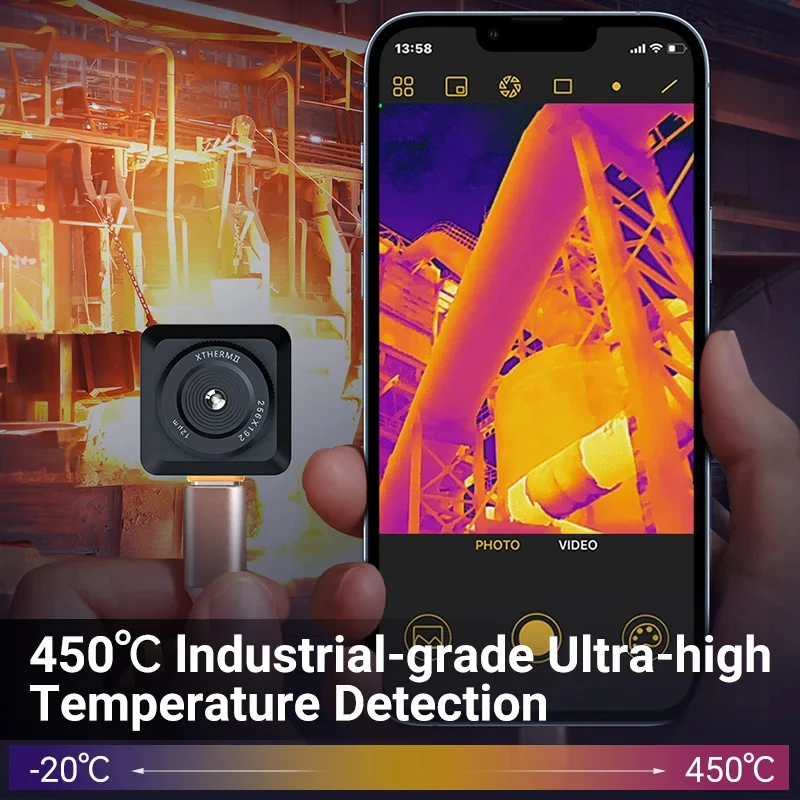 InfiRay T2S Plus Thermal Imaging Camera for Phone Floor Heating HVAC Electric Power PCB Circuit Repair Infrared Thermal Imager