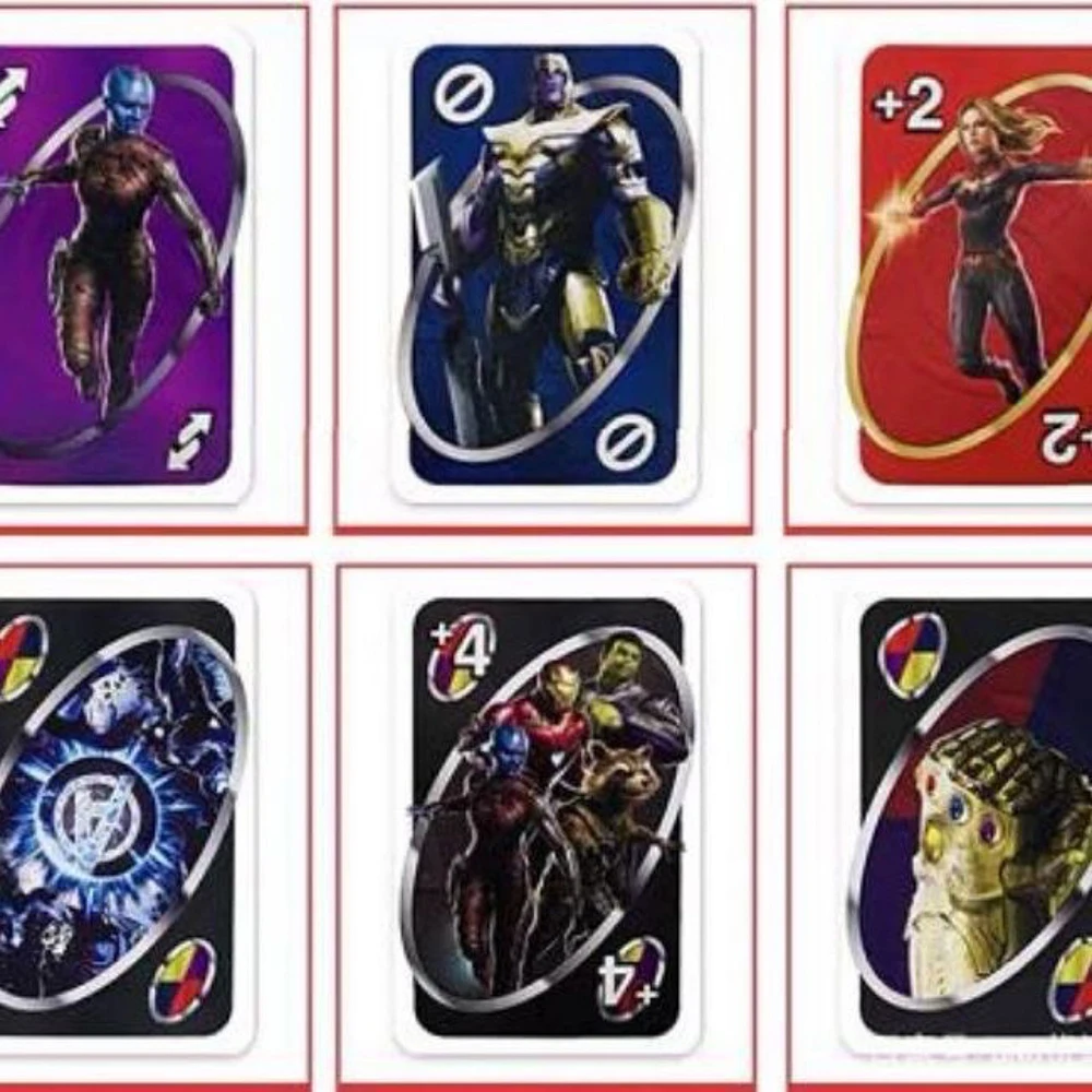 UNO FLIP! Avengers Board Game Anime Cartoon Figure Pattern Family Funny Entertainment uno Cards Games Christmas Gifts