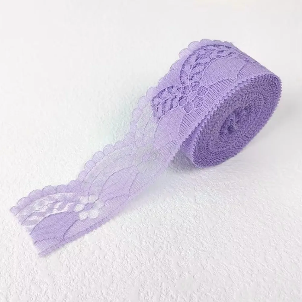 New Mesh Embroidery Lace Ribbon Tape Woven Cotton Non-Stretch Flower Lace Trim Unilateral Trim Tape Handicrafts Decoration