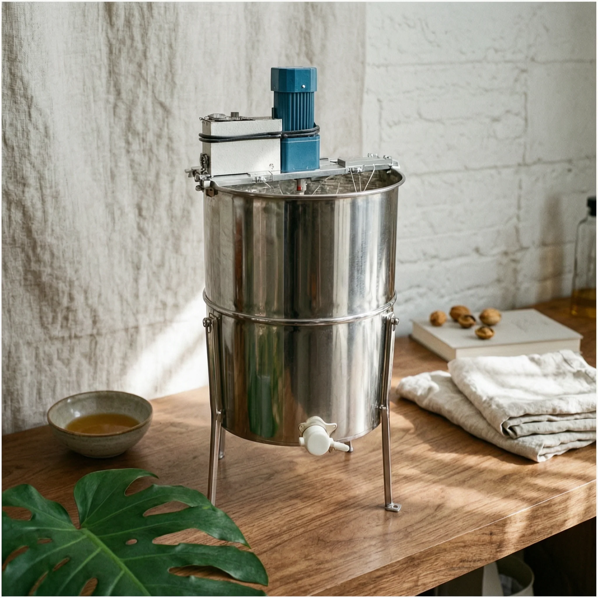 Electric Honey Extractor Stainless Steel Four-Frame Honey Extractor Beekeeping Equipment Effortless Time-Saving for Beekeepers