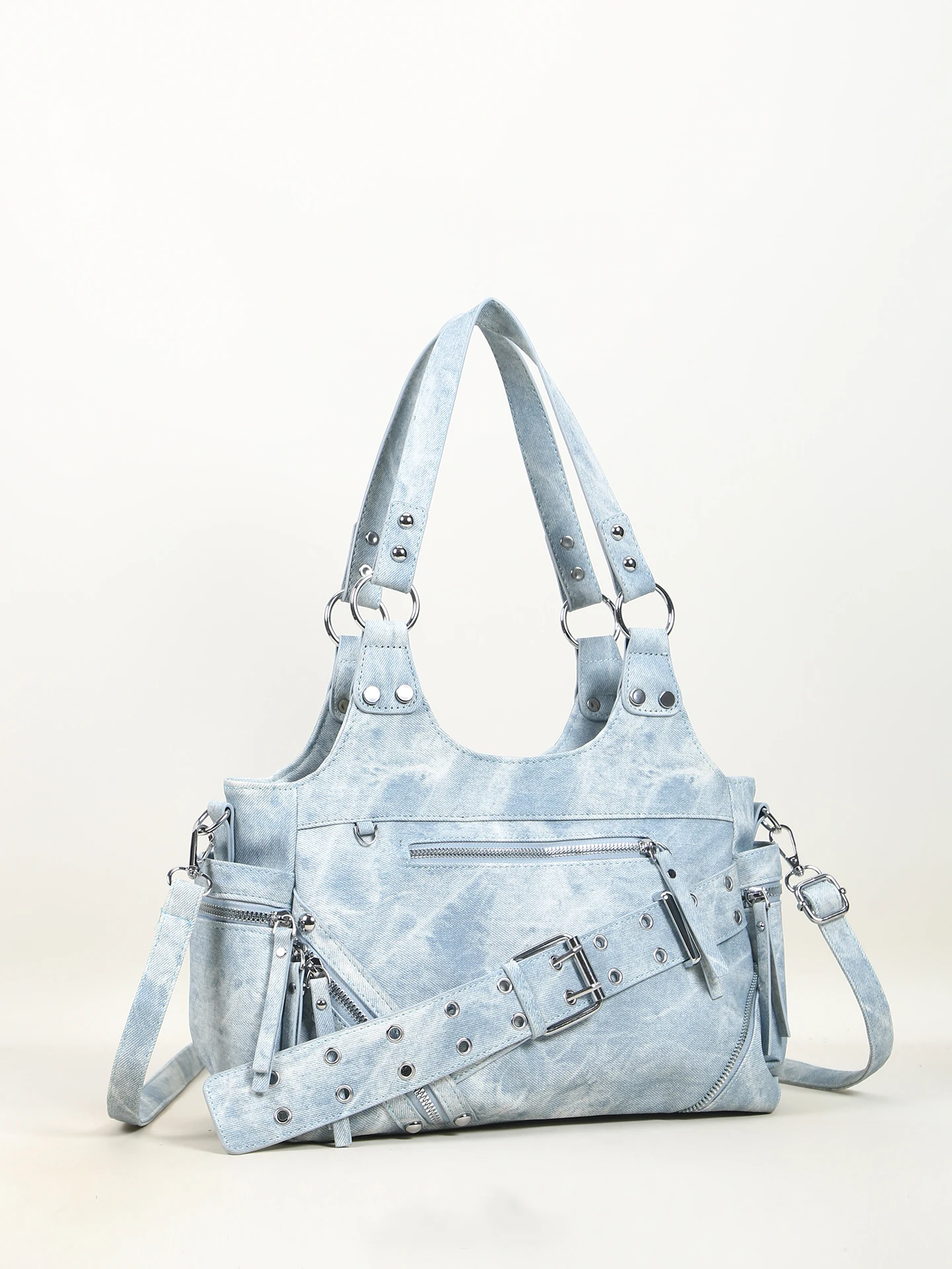 

Cowboy Commuting Handbag 2025 New Large Capacity Tote Bag Women's Shoulder Bag Fashionable Personalized Crossbody Bag Armpit Bag